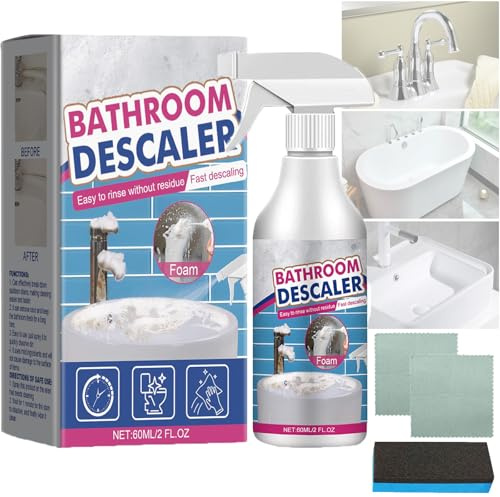 Bathroom Descaler Foam Spray, Bathroom Descale Foam Cleaner, Stubborn Stains Cleaners, Limescale Remover Spray, All Purpose Bubble Cleaning Spray, For BATHROOM Bathtub Toilet Shower Sink (1)