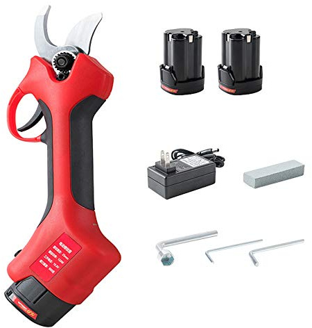 VGVSBG Cesoie da potatura a Batteria, Forbici elettriche, Batteria da 16,8 V, Acciaio Legato SK5, Diametro di Taglio 30 mm, potatura di Alberi e Giardini