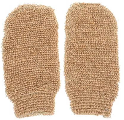 Hohopeti 2 STÜCK Jute Badehandschuhe Peeling Handschuhe für Dusche und Körper Langlebige Umweltfreundliche Waschhandschuhe zur Sanften Massage und Tiefenreinigenden Hautpflege Geeignet für