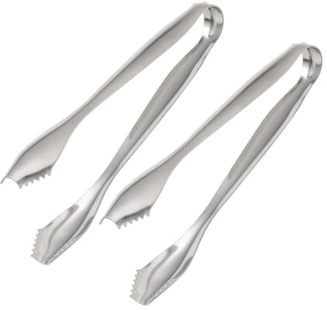 HEALEEP 2 piezas Pinzas para Comida de Acero Inoxidable de Tenazas para Cubitos de Hielo y Azúcar Utensilios Prácticos para Bar Cocina Fiestas y Catering
