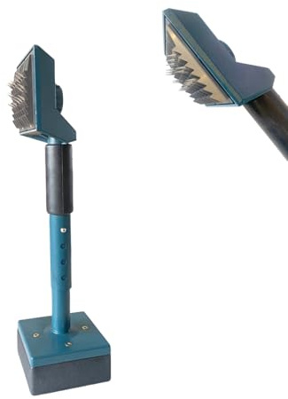Americangaslogs All Metal Carpet Knee Kicker with Extendable Handle and Soft Padding, Carpet Stretching Tool (Blue)