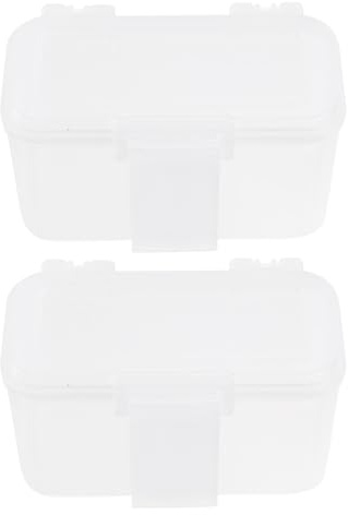 Toyvian 2 st plast dagmaskar avelsbox bärbar andningsbar vit förvaringsbehållare för lagring och avelning av blodmaskar och dagmaskar