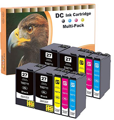 D&C 10 Ersetzt für Epson 27XL 27 Druckerpatronen für Epson Workforce WF-3600 Series, WF-3620 DWF, WF-3620 WF, WF-3640 DTWF, WF-7110 DTW, WF-7600 Series, WF-7610 DWF, WF-7620 DTWF
