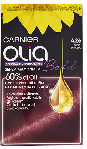 Garnier Olia Bold Permanente Haarfarbe, ohne Ammoniak, aktiviert durch Öl, 4.26 Intensives Lila