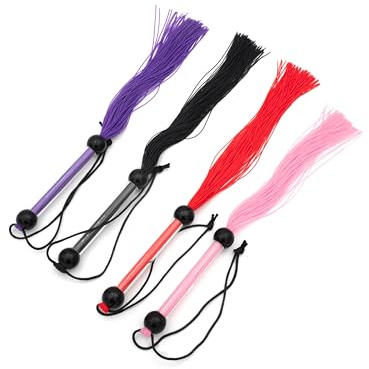 BONDAGERIE® Fouet en caoutchouc tubulaire, différentes couleurs rouge