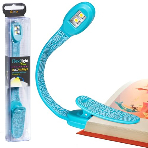 Thinking Gifts Flexilight Xtra LED 2-in-1 Book Light & Bookmark Blue Words