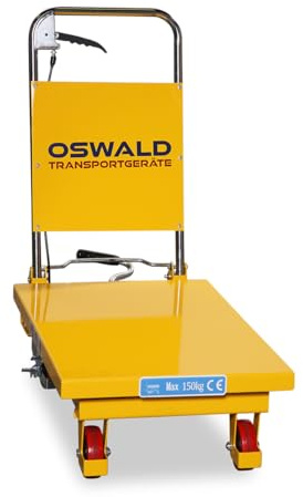 Hubtischwagen OSWALD TH150 - fahrbarer Hubtisch 150 kg, 700 mm Hubhöhe, 740 x 450 mm Plattform
