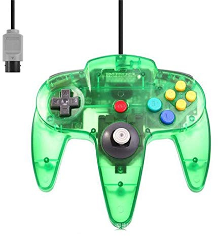 FAIRY TAIL & GLITZER FEE Controller Für Nintendo 64 N64 Grün Transparent Kabelgebunden Gamepad Joypad [Video Game]