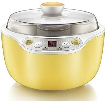HMTE Yogurt Maker Máquina eléctrica para Hacer Yogurt con Tazas Control automático por microcomputadora Yogurt Maker Herramienta de Bricolaje con Revestimiento de Acero Inoxidable Heladera