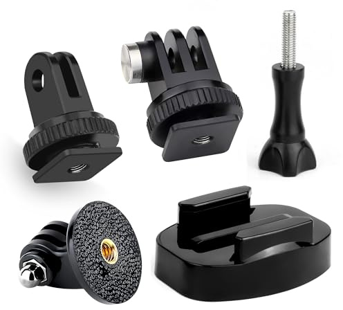 YALLSAME Quick Release Tripod Mount Adapter for GoPro Action Camera | Cold Shoe Mount Adapter with 1/4''-20 Screw Hole for GoPro Mission Hero 13 12 11 10 9 8 7 6 5 4 DJI Osmo Action 6 5 4