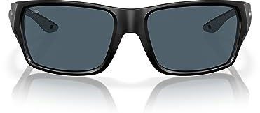 Costa Man Sunglasses Matte Black Frame, Gray Lenses, 60MM