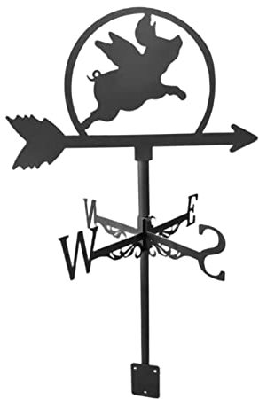 Wetterfahne aus Metall, Bauernhof, Haus, Garten, Hof, Dachdekoration, Basteln, fliegendes Schwein
