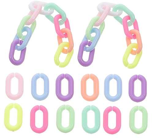 SHINEOFI 400stücke Acryl Kettenlinks C-clips Für Bastelarbeiten Bunte Verbindungsglieder Für Taschen Schmuck Und Accessoires Wiederverwendbar Und Langlebig