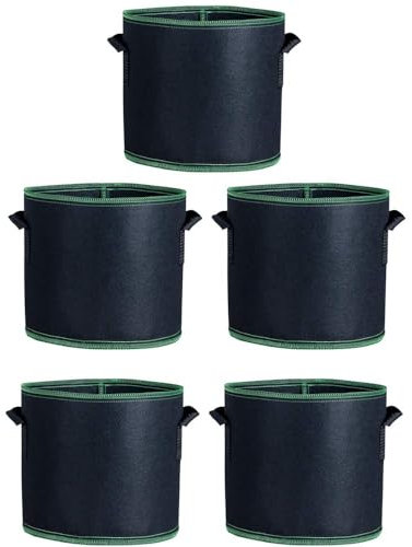 Vliesstoff Pflanztasche Pflanzbeutel Garten Grow Taschen Pflanzentöpfe Wiederverwendbar Stofftopf Pflanzsack mit Griffe Indoor Outdoor Grow Container für Gemüse Blume Pflanze Früchte (20*20,5)