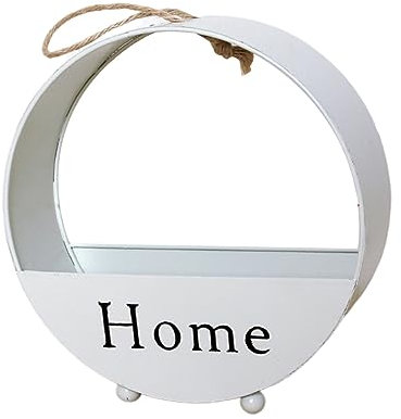 BCOATH Porta Fiori Contenitore Sospeso Fioriere Per Piante Da Vaso Da Fiori Sospeso Arredamento Retrò Arredamento Vintage Per Decorazioni Luminose Per La Casa Vaso Tondo Bianca