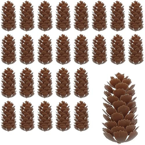 100 Stück Künstliche Tannenzapfen, Künstliche Tannenzapfen Zum Basteln, Künstliche Tannenzapfen, Tannenzapfen Zum Basteln, Ornament, Künstliche Weihnachts-Tannenzapfen-Dekoration