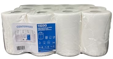 12 Rotoli Asciugamano in Carta Centrefeed in Pura Cellulosa