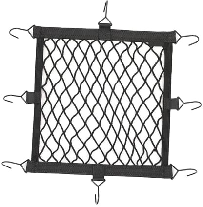 JicSuXi Motorcycle Cargo Net, Luggage Cover Storage Mesh Net, Rear Seat Helmet Cover, Black
