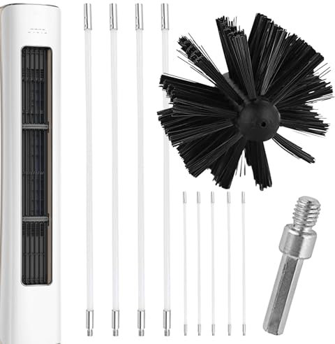 Chimney Sweep Kit | Vent Cleaner Brushes for Cleaning | Flexible Chimney Cleaning Rods, Fireplace Chimney Brushes, Bendable for Dryer Duct Boiler