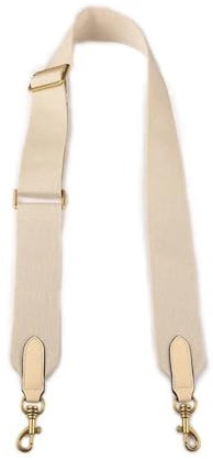 Hhmmei2024-23 Replacement Purse Strap Shoulder 5cm Wide Canvas Fabric Strap Solid Color Bag Strap Messenger Shoulder Bag Belt In Cowskin Leather Bag Parts Adjustable Purse Strap(Off white)