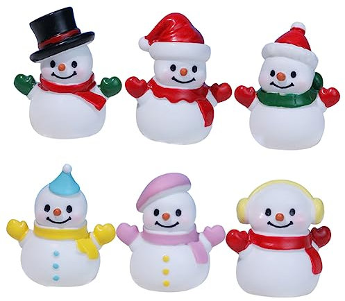 UPKOCH 6stücke Teiliges Miniatur Figuren Resin Für Weihnachtsdeko Tischdekoration Und Party Für Mikrolandschaft Und Schneekugelgestaltung