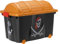 Libbi Lou Pirate Design 57L Treasure Storage Box - Kids Toy Chest with Lid - Storage Container for Toys, Books & Clothes – Organiser for Bedroom & Playroom 60x40x42cm