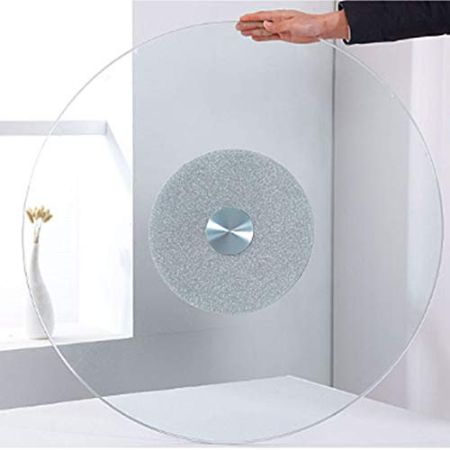 Generisch Lazy Susan-Drehteller, großes drehbares Tablett, Lazy Susan-Drehteller aus gehärtetem Glas mit leisem Kugellager, 10 mm dick