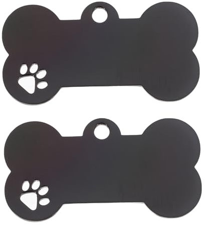 COOPHYA 2stücke -hundemarken-rohlinge Für Gravur Leere Namensschilder Für Kleine Und Große Haustiere Metallmarken Für Hundemarken Haustier-id-tags Zum Personalisieren