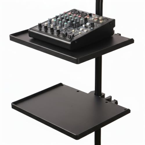SOIMISS 2pcs Microphone Stand Tray, Adjustable Mic Stand Tray, Removable Desktop Mic-Stand, Clamp On Tray Holder for Music Sheet, Live Streaming, Recording, Stage Performances, Karaoke