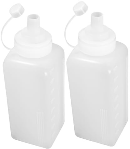 SOIMISS Botellas De Plástico Exprimibles Para Condimentos, Set De 2 Unidades De 800 Ml Tapa De Seguridad, Dispensador Para Kétchup, Mostaza, Salsa y Aceite, Adecuado Para Cocina, Barbacoa y Picnic