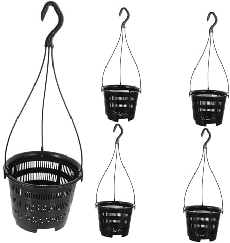 GALPADA 5 Sets Orchideen Hängetopf Hängepflanzenform Grün Große Orchideentöpfe Orchideenkorb Dekopflanzen Topf Orchideen Hängekorb Hängetöpfe Für Pflanzen Drinnen Und Draußen