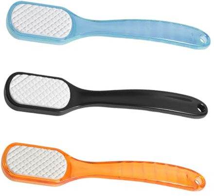 TOPBATHY 3 Stück Keramik Fußfeile Ergonomisch Doppelseitig Pediküre Werkzeug zur Hornhautentfernung für Glatte Weiche Füße Handlich Raue Trockene Haut Zufällige Farbe Zufällige Farbe