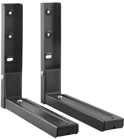 MagiDeal Support mural robuste et extensible pour micro-ondes, idéal pour la salle à manger, la maison ou un restaurant, Noir
