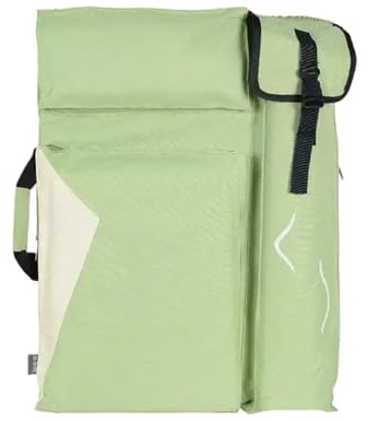 MOHUIED Künstler Portfolio Tasche Modische Künstlertasche, A2-Portfolio-Tasche for Künstlerbedarf, Zeichenbrett-Rucksack, wasserdichte Reise-Kunsttasche, A2-Zeichnungsmappen-Hülle(Light Green)