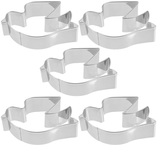TOMETURE Stampi per Biscotti Utensili per Pasticceria Set 5 Pezzi a Forma di Colomba in Acciaio Inossidabile, Tagliabiscotti per Dolci per Decorazioni Pasquali