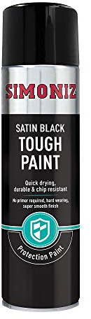 Simoniz Tough Satin Black Spray Paint - 500ml