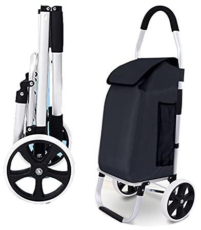 TROLLEY Carrello della Spesa 6 Ruote Staffa in Acciaio Inossidabile Staccabile Impermeabile Borse Leggero Salire Le Scale 50L Portatile Anziani Robusto 90kg supermercato Campeggio Picnic