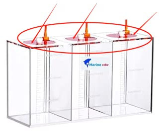 Ersatzteil für Dosierpumpe, Flüssigkeitsbehälter, Deckel, Orange, 7 cm Durchmesser (3 Stück)