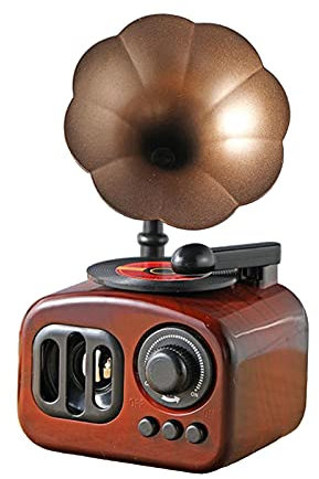 SUNESA Spieluhr Vintage Grammophon Music Box Kunststoff Retro Musikkasten, Geburtstag/Weihnachten Musikbox