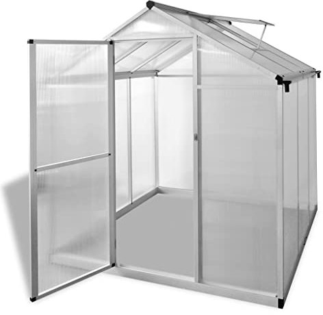 HOMIUSE Serra in alluminio rinforzato, 3,46 m², 190 x 182 x 195 cm, grande serra, resistente all'inverno, per il riscaldamento, serre, balconi, invernali, antigelo