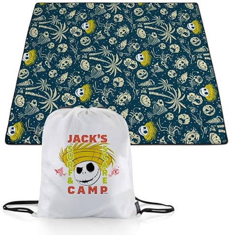 PICNIC TIME Disney Nightmare Before Christmas Jack & Sally Disney Nightmare Before Christmas Impresa Picknickdecke, leichte Stranddecke, maschinenwaschbar, (Schwarz und Weiß)