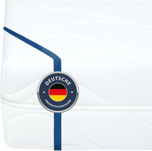 BMM Matratze 120x200 cm Blue Vision Komfortschaummatratze Härtegrad H4 / Blauer Engel Zertifiziert (Hersteller: BeCo Matratzen) / ergonomische 7 Zonen Höhe 19 cm/Deutsche Entwicklung