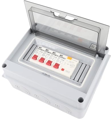 3 Way Consumer Unit, 63A 30mA RCD with 6A+16A+32A MCBs, Garage Consumer Unit Circuit Breaker Box for Caravan Shed Workshop