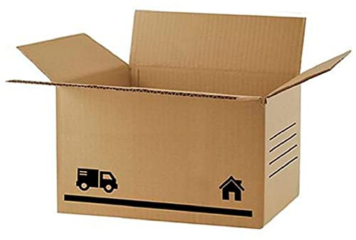 Acan Tradineur - Pack de 6 cajas de cartón embalaje, mudanzas, cartón reforzado y resistente, plegables y reutilizables, envío paquetes, almacenaje - 50 x 35 x 30 cm