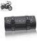 Bolsa universal para sillín de motocicleta, bolsa de herramientas de piel, impermeable, bolsa de almacenamiento para manillar de moto, con 2 correas de fijación, bolsa trasera de motocicleta (negro)