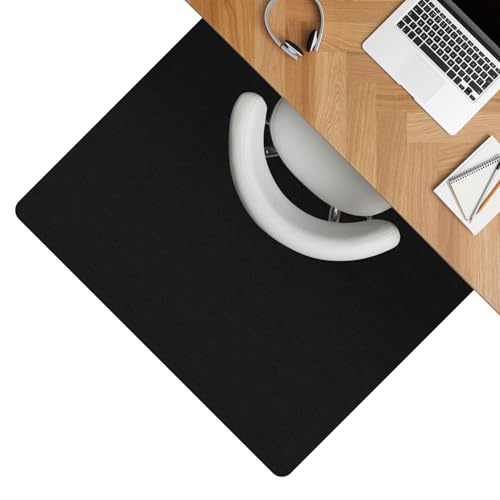 Bodenschutzmatte Bürostuhl Unterlage Schreibtischstuhl Unterlage Bürostuhl Teppich rutschfeste Bodenmatte für Parkett und Hartböden selbsthaftend Nemesis 120x150cm Schwarz