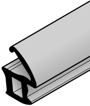 Hörmann T30 Zargendichtung P153 Länge: 7500mm, schwarz-orange für Türen
