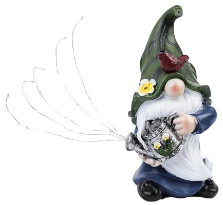 Ieron Garden Gnome Statue,Solar Garden Statue Outdoor Decor,Large Gnomes with Solar Light,Standing Statue for Patio,Lawn,Yard Art Decoration,Figurine Ornament Gift