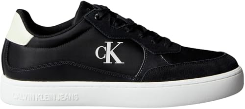 Calvin Klein jeans herr klassisk cupsole MG nylon mix YM0YM01304 låg topp, svart (k svart/vit jade/vild lime), 8 UK, Svart Ck svart vit jade vild lime, 40.5 EU