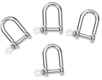 Chaînes Manille en Acier Inoxydable, Petite Manille, 2/4/6 pièces Boucle de Manille en Acier Inoxydable Goupille de vis de Manille d'ancrage for Bracelets de Corde de Survie de Camping en Plein air Pa